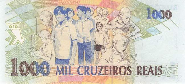 1000 Cruzeiros Reais 1993